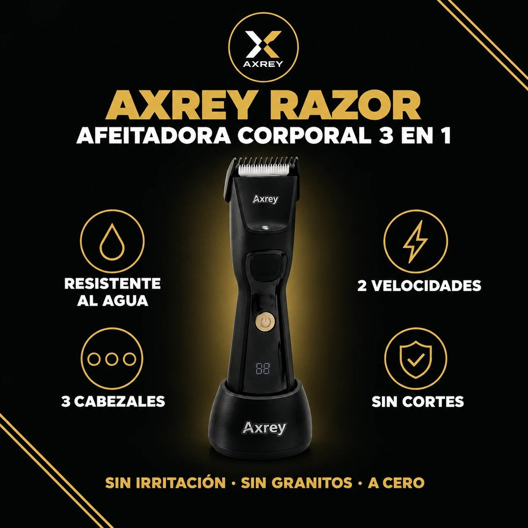 Axrey Razor - Afeitadora corporal 3 en 1