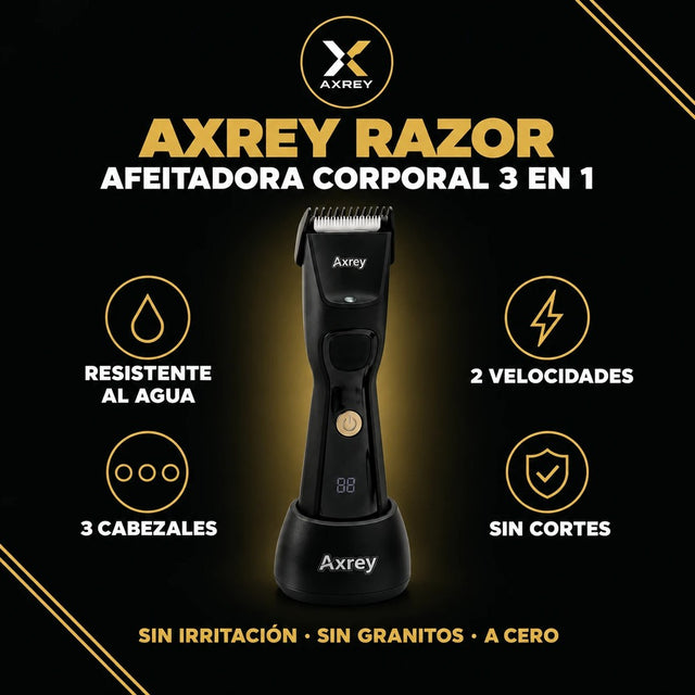 Axrey Razor - Afeitadora corporal 3 en 1
