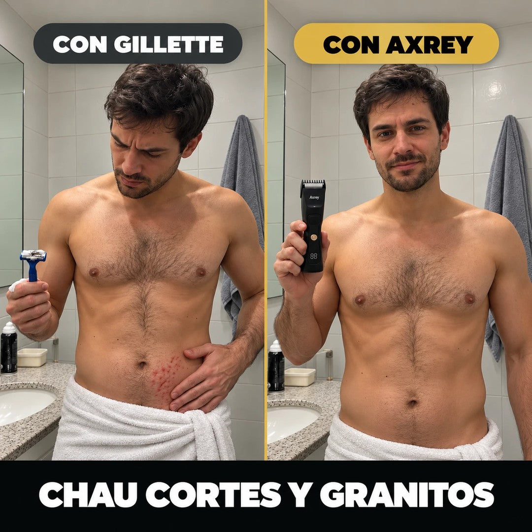 Antes y después: con gillette y con Axrey